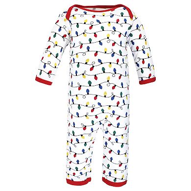 Hudson Baby Infant Boy Cotton Coveralls, Christmoose