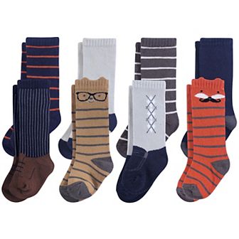 Hudson Baby Infant Boy Cotton Rich Knee-High Socks, Handsome Fox