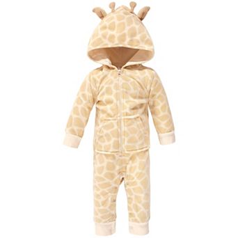 Hudson Baby Infant Fleece Jumpsuits, Coveralls, and Playsuits 1 pk Giraffe