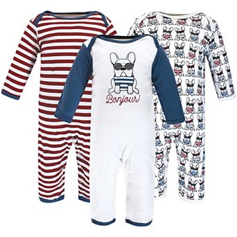 Hudson Baby Infant Boy Cotton Coveralls, French Dog