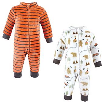 Hudson Baby Infant Boy Plush Jumpsuits, Camping