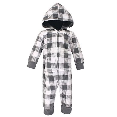 Hudson Baby Infant Boy Fleece Jumpsuits, Coveralls, and Playsuits 2pk, Forest Bear