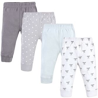 Hudson Baby Baby and Toddler Cotton Pants 4 pk Modern Elephant