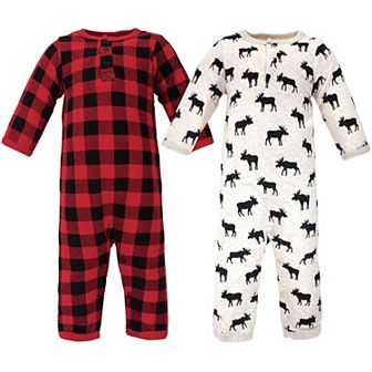 Hudson Baby Infant Boy Premium Quilted Coveralls 2 pk Moose