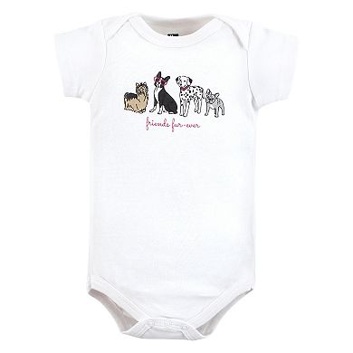 Hudson Baby Infant Girl Cotton Bodysuits, Girl Dogs