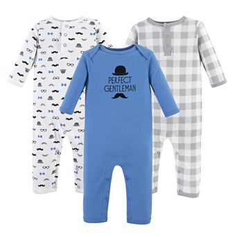 Hudson Baby Infant Boy Cotton Coveralls 3 pk Perfect Gentleman