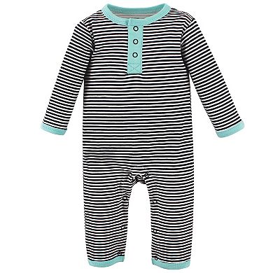 Hudson Baby Infant Boy Cotton Coveralls 2pk, Whale
