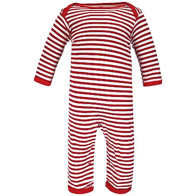 Hudson Baby Infant Boy Cotton Coveralls, Christmasaurus