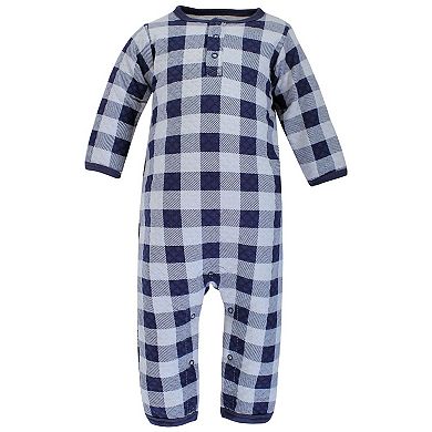 Hudson Baby Infant Boy Premium Quilted Coveralls, Construction, 3-6 Months