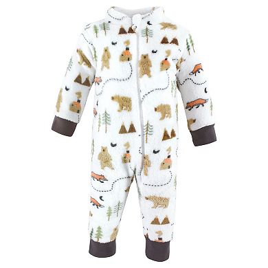 Hudson Baby Infant Boy Plush Jumpsuits, Camping, 0-3 Months