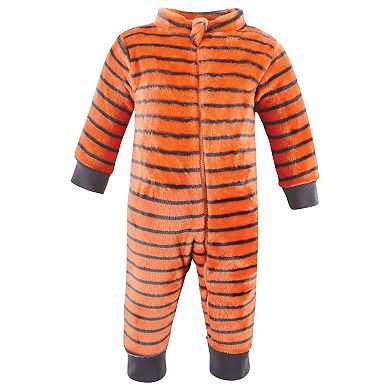 Hudson Baby Infant Boy Plush Jumpsuits, Camping, 0-3 Months
