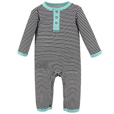 Hudson Baby Infant Boy Cotton Coveralls 2pk, Whale
