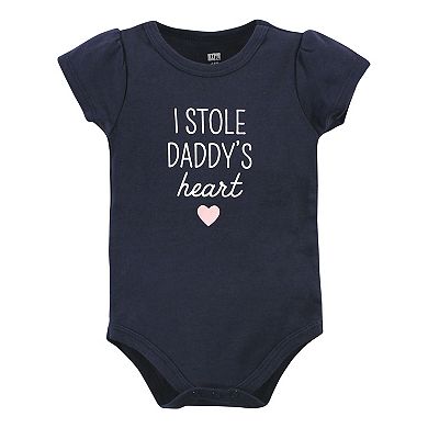 Hudson Baby Infant Boys Cotton Bodysuit and Pant Set, Bold Mom Dad