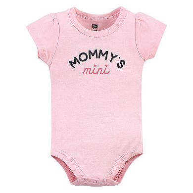 Hudson Baby Infant Boys Cotton Bodysuit and Pant Set, Bold Mom Dad