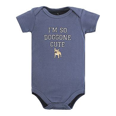 Hudson Baby Infant Boy Cotton Bodysuits, Boy Dogs