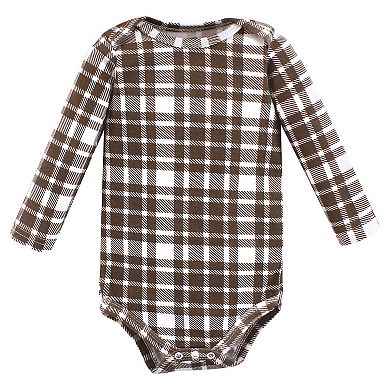 Hudson Baby Infant Boy Cotton Long-Sleeve Bodysuits, Boy Magical Woodland
