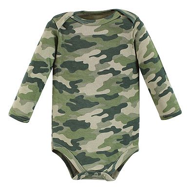 Hudson Baby Infant Boy Cotton Long-Sleeve Bodysuits, Animal Adventure 7-Pack