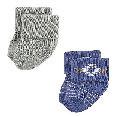 Hudson Baby Infant Boy Cotton Rich Newborn and Terry Socks, Bear 12-Pack