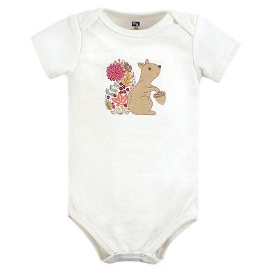 Hudson Baby Infant Girl Cotton Bodysuits, Fall Squirrel