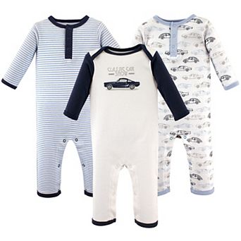 Hudson Baby Infant Boy Cotton Coveralls 3 pk Classic Car