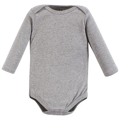 Hudson Baby Infant Boy Cotton Long-Sleeve Bodysuits, Into The Woods Prints 3-Pack