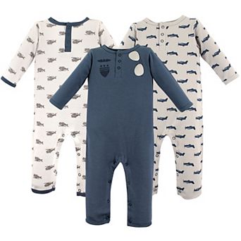Hudson Baby Infant Boy Cotton Coveralls 3 pk Wingman