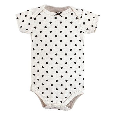 Hudson Baby Infant Girl Cotton Bodysuits, Cinnamon Pink Prints, Preemie