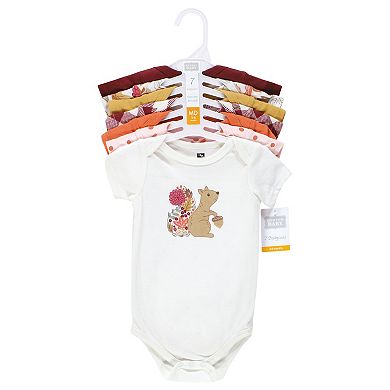 Hudson Baby Infant Girl Cotton Bodysuits, Fall Squirrel