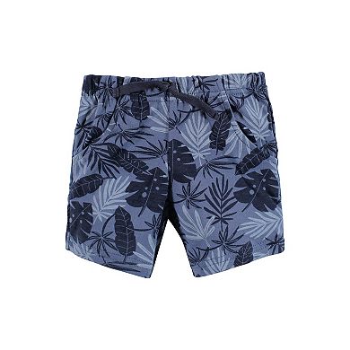 Hudson Baby Infant Boy Cotton Bodysuit, Shorts and Shoe Set, Vacay Mode