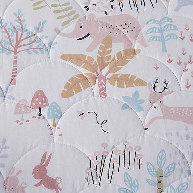 Intelligent Design Kinsley Woodland Animals Reversible Cotton Quilt Set