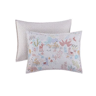 Intelligent Design Kinsley Woodland Animals Reversible Cotton Quilt Set