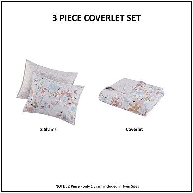 Intelligent Design Kinsley Woodland Animals Reversible Cotton Quilt Set