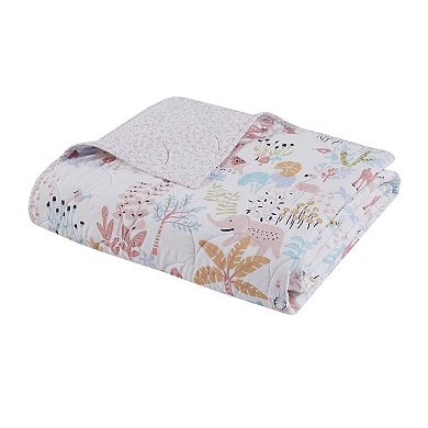 Intelligent Design Kinsley Woodland Animals Reversible Cotton Quilt Set