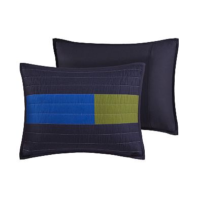 Intelligent Design Emmett Stripe Printed Quilt Set