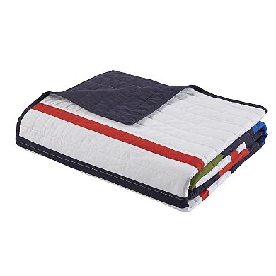 Intelligent Design Emmett Stripe Printed Quilt Set