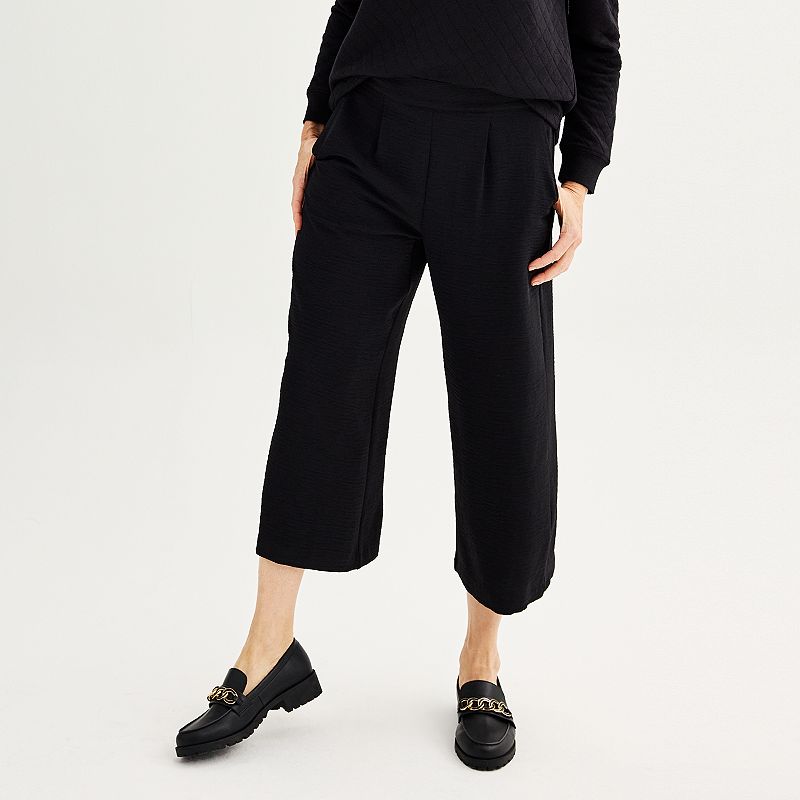 Women's Lands' End Wide Leg Cropped Pajama Pants