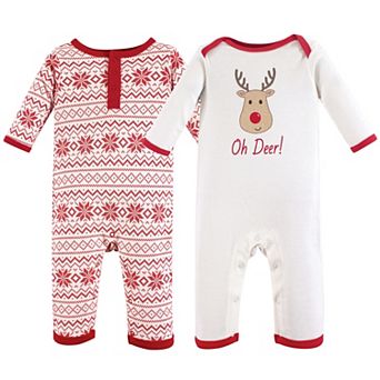 Hudson Baby Infant Cotton Coveralls 2 pk Reindeer