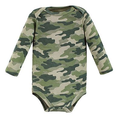 Hudson Baby Infant Boy Cotton Long-Sleeve Bodysuits, Animal Adventure 3-Pack