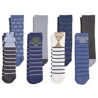 Hudson Baby Infant Boy Cotton Rich Knee-High Socks, Safari Boy