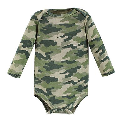 Hudson Baby Infant Boy Cotton Long-Sleeve Bodysuits, Into The Woods Prints 7-Pack, Preemie