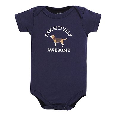 Hudson Baby Infant Boy Cotton Bodysuits, Boy Dogs