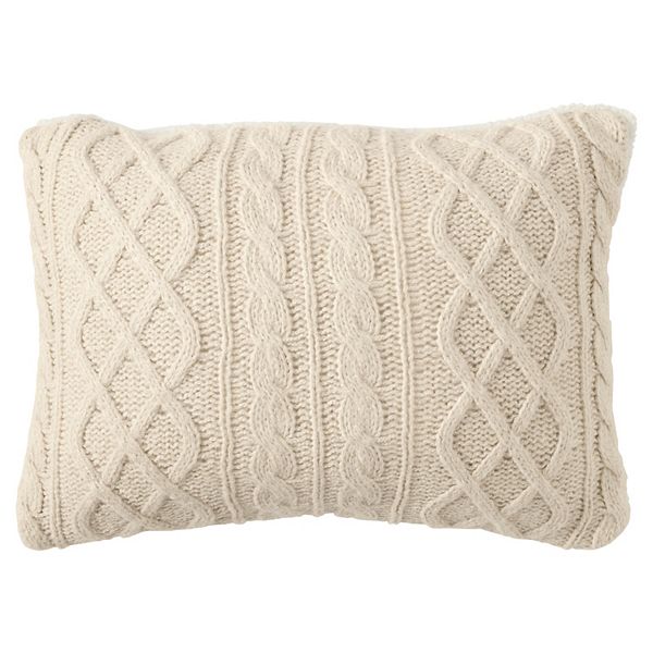 Lands' End Cable Knit Decorative Throw Pillow