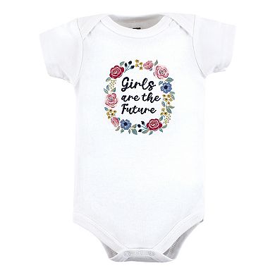 Hudson Baby Infant Girl Cotton Bodysuits, Girls World