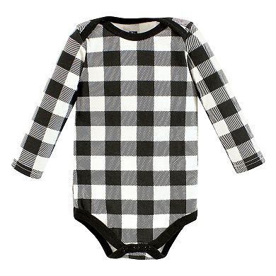 Hudson Baby Infant Boy Cotton Long-Sleeve Bodysuits, Wild Buffalo 7-Pack, Preemie