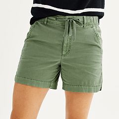 Kohls womens elastic waist shorts on sale