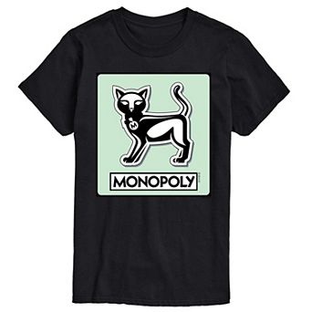 Big & Tall Monopoly Cat Game Token Graphic Tee
