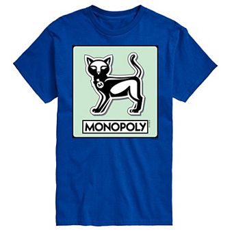 Big & Tall Monopoly Cat Game Token Graphic Tee