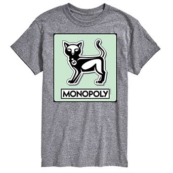Big & Tall Monopoly Cat Game Token Graphic Tee