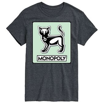 Big & Tall Monopoly Cat Game Token Graphic Tee