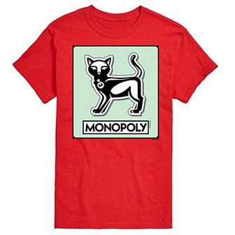 Big & Tall Monopoly Cat Game Token Graphic Tee